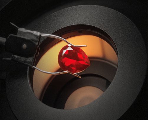 Gemstone under analysis