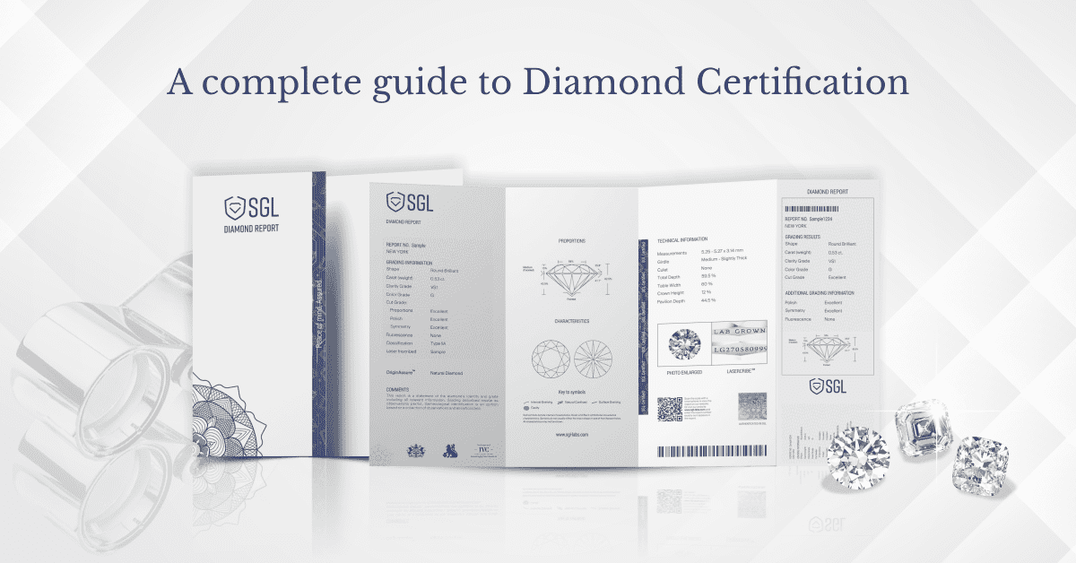 SGL Blog banner for a complete guide to diamond certification, ensuring value for money through professional grading.