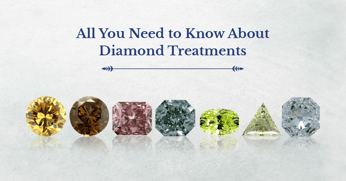 SGL Blog banner for diamond treatments, describing synthetic processes used to enhance the color or clarity of natural diamonds.