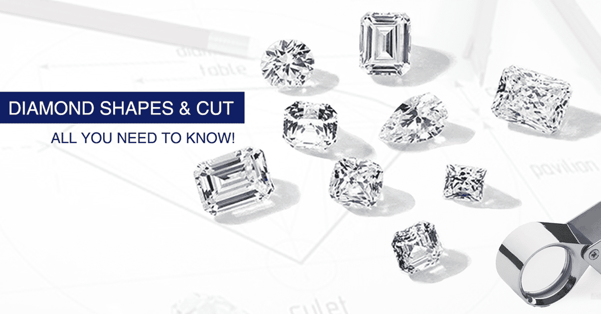 SGL Blog banner for diamond shapes and cuts, explaining technical names and variety in diamond design.