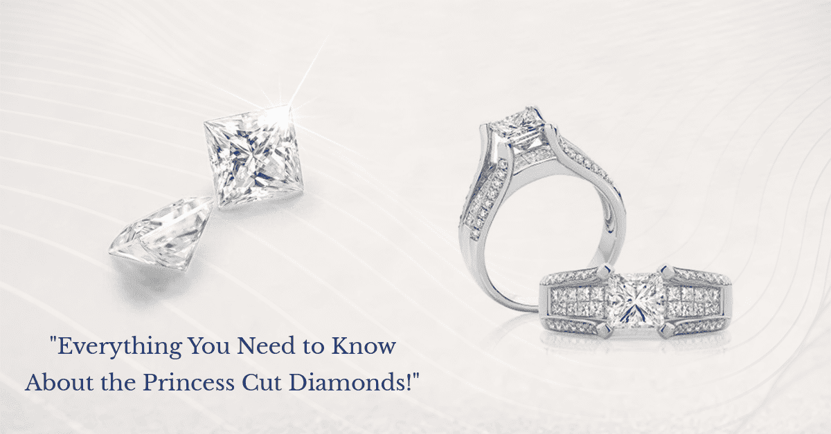 SGL Blog banner for princess cut diamonds, highlighting the anatomy and glamorous square shape of this popular cut.