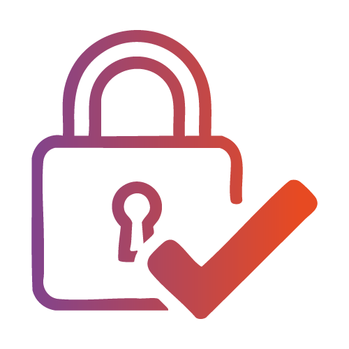 A security icon featuring a verified checkmark to indicate secure diamond sealing and tamper-proof protection.