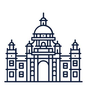 A building icon for SGL's East India hub located on Park Street, Kolkata.
