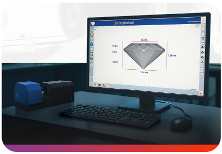 SGL Scannox precision diamond scanning equipment used to measure exact proportions, symmetry, and cut grade.