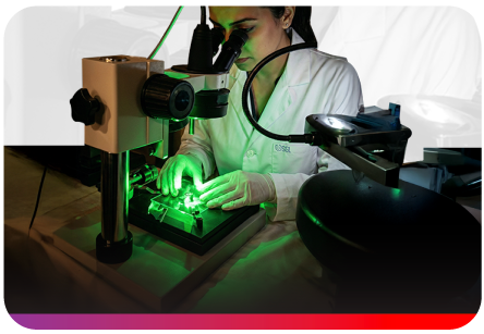 Technical SGL Raman Spectroscopy equipment used to identify gemstone species and molecular structures.