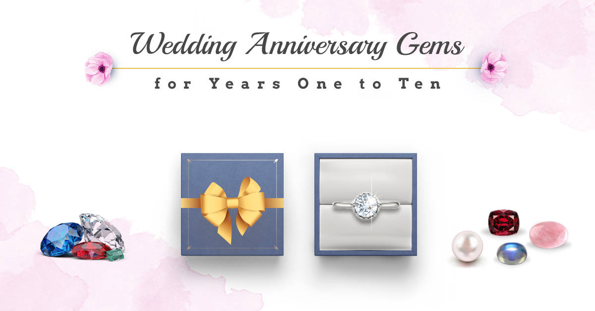 SGL Blog banner for wedding anniversary gems for years one to ten, celebrating the journey of love with traditional gemstones.