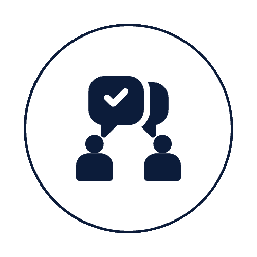 SGL Communication icon representing the importance of transparent dialogue and teamwork across global labs.