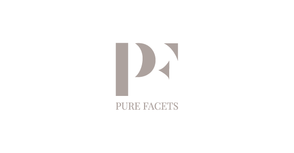 Logo for Pure Facets, a specialist diamond jewellery manufacturer partnering with SGL for factory walkthroughs.