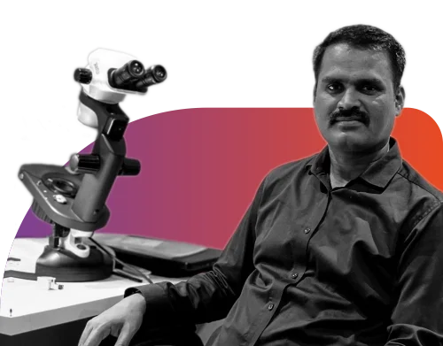 Portrait of Harish B. Shetty, Lab Manager for SGL Kathmandu, Nepal.